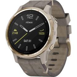 Часы GARMIN Fenix 6S Sapphire (Gold/Shale Suede Band) - фото