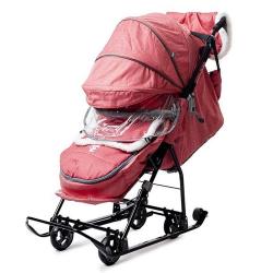 Санки-коляска Нашидетки 6 НДТ6/4 Джинс красный - фото