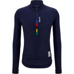 Веломайка с длинным рукавом утеплённая Santini UCI Official - Pure LS Fleece Jersey - фото