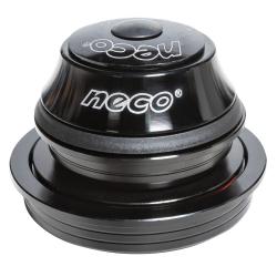 Рулевая колонка Neco H384AEM, ZS44/56, 1 1/8", алюм.чашки, пром.подшипники, черный - фото