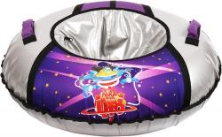 Тюбинг 70смТБ1КР-70/П2 баклажановый/серебро с пришельцами - фото