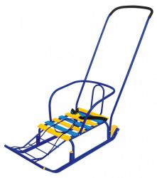 Санки Тимка 5 Комфорт Т5К/С2 Синий /Ника/ + толкатель - фото