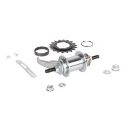 Задняя втулка ножным тормозом Dachang под 28 спиц, хром - фото