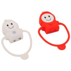 Набор силиконовых фонарей STG JY-267-2A 2 белых и 2 красных диода, 3 функции, батарея: CR2032*2/шт. - фото