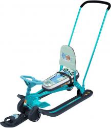 Снегокат НИКА Тимка спорт 6, ТС6/Д, с динозавром - фото