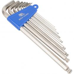 Шестиграники Bikehand YC-623, 9 ключей, сталь, серебристый, 6-150623 - фото