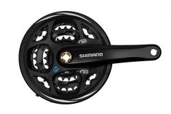 Система Shimano Altus M311, 170мм, кв, 42/32/22T, защ, черн. - фото