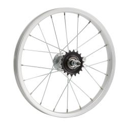 Колесо 16" заднее(без резины), одинарный алюм.обод 20 отв, втулка сталь DACHAN, гайка - фото