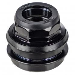 Рулевая колонка Neco H118, ZS44, 1 1/8"(резьб.), алюм.чашки, картр.подшипники, черный - фото