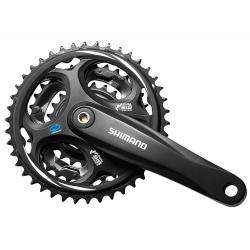 Система Shimano Altus M311, 175мм, кв, 48/38/28T, защ, черн. - фото