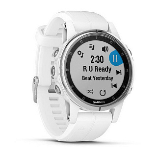 Часы GARMIN Fenix 5S Plus Sapphire (White/White Band) - фото