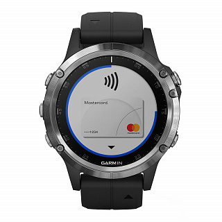 Часы GARMIN Fenix 5 Plus (Silver/Black Band) - фото