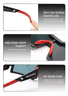 Очки велосипедные Rockbros, оправа серая, линзы фотохромные, RB_14110006001 - фото