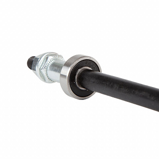 Ось с пром.подшипниками для втулок Bike Parts SF-A03R 32H; O.L.D. 130мм; AXLE S45C 3/8"; CP FINISH; 3/8"; под б - фото