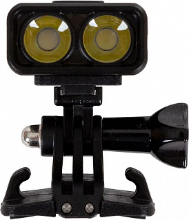 Фонарь передний (задний) STG BC-FL1685 с креплением на шлем, 200 lm, 800 mAh, USB, черный - фото