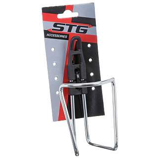 Флягодержатель STG, с болтами, алюминиевый, серебристый - фото