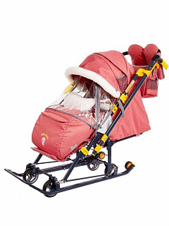 Коляска комбинированная "Ника Детям" НД 7-7, красный - фото