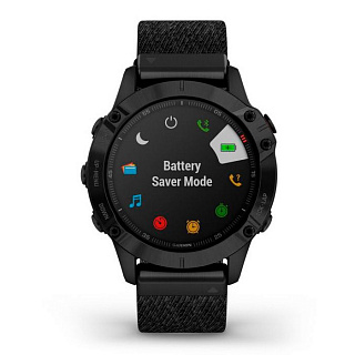 Часы GARMIN Fenix 6 Sapphire (Black DLC/Nylon Band) - фото