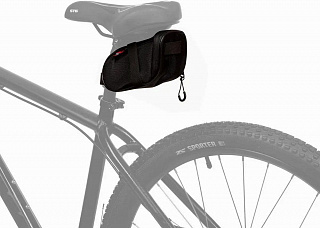 Велосумка под седло STG влагозащищенная, 18х9х9 см, 1.1 л, черный, модель 555-534 - фото