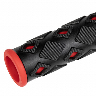 Рукоятки руля ХD-113B, 95мм, черно-красные - фото
