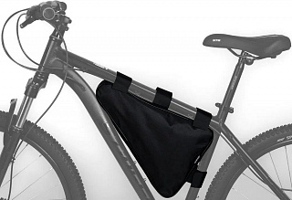 Велосумка под раму STG влагозащищенная, 40х26х5 см, 3.7 л, черный, модель 555-553 - фото