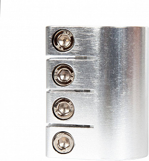 Зажим STG Х105161, 31.8мм для рулей самокатов диаметром 28,6-31,8 мм, с болтами и проставкой - фото