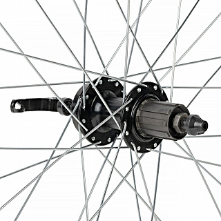 Колесо 24" заднее 32 спицы двойной обод втулка SF B27F - фото